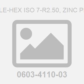 Nipple-Hex Iso 7-R2.50, Zinc Plate